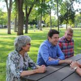 Rep. Bryan Steil at park with others