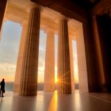 Lincoln Memorial sunrise view