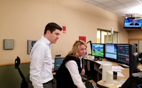 Rep. Steil joined Kathy Sukus at the Rock County Communications Center